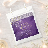 Mooie Rustieke Paarse WISTERIA Kant Bruiloft Bedankzakje (Geknipt)