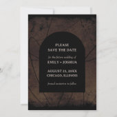 Mooie Rustieke Platte Save The Date Kaart Aards (Achterkant)