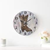 Mooie rustieke roze cowgirl-hartlaarzen boerderij grote klok (Huis)