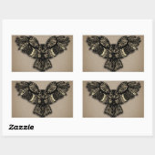 Mooie Rustieke Uil Rechthoekige Sticker (Vel)