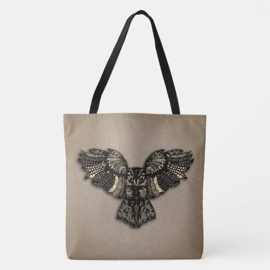 Mooie Rustieke Uil Tote Bag (Voorkant)