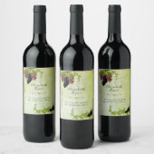 Mooie rustieke wijngaard, aquarel, op maat wijn etiket (Flessen)