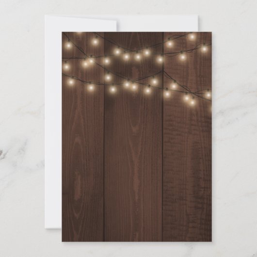 Mooie rustieke winter verlovingsfeestuitnodiging kaart (Achterkant)