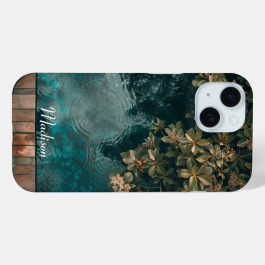 Mooie rustige hoek van zwembad Case-Mate iPhone case (Achterkant (horizontaal))