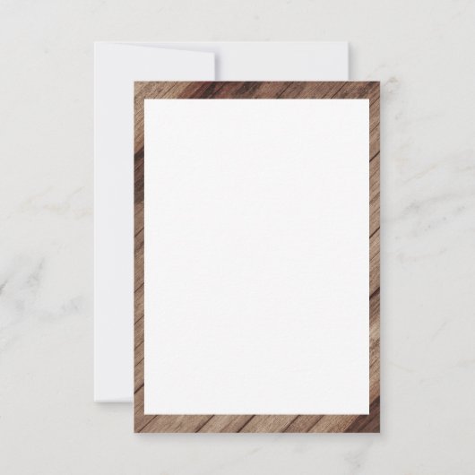 Mooie Rustige houtsloop en zonnebloemen Bedankkaart (Achterkant)