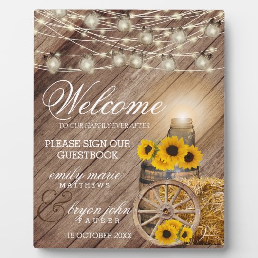 Mooie Rustige houtsloop en zonnebloemen Fotoplaat (Voorkant)