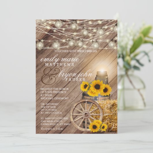 Mooie Rustige houtsloop en zonnebloemen Kaart (Staand voorkant)