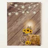Mooie Rustige houtsloop en zonnebloemen Planner (Achterkant)