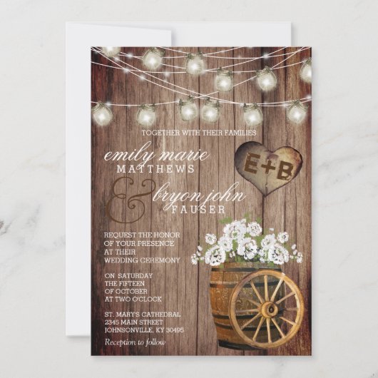 Mooie Rustige houtsschacht en witte bloemen Kaart (Voorkant)