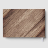 Mooie Rustige houtsschacht met witte Floral Gastenboek (Achterkant)