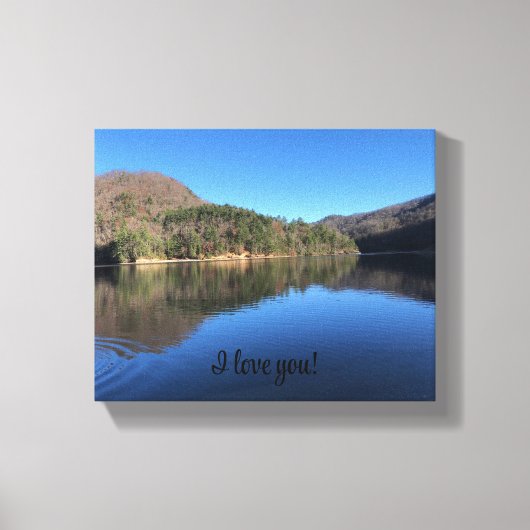 Mooie & rustige Lake Wrapped Canvas (Voorkant)