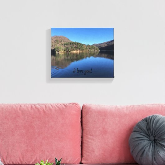 Mooie & rustige Lake Wrapped Canvas (Insitu (Woonkamer))