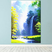 Mooie rustige Natuur schilderij canvas print (Insitu (Houten vloer))