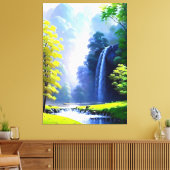 Mooie rustige Natuur schilderij canvas print (Insitu (Woonkamer))