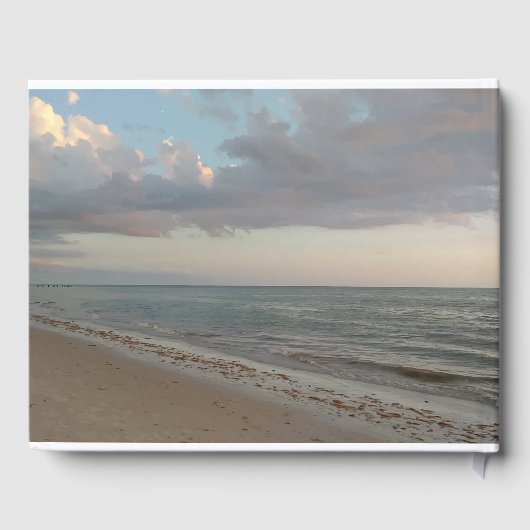 Mooie rustige strand bruiloft gastenboek (Achterkant)