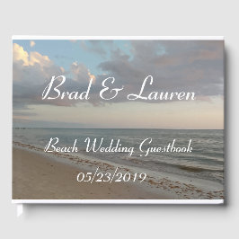 Mooie rustige strand bruiloft gastenboek
