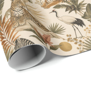 Mooie Safari Dieren Inpakpapier