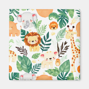 Mooie Safari Dieren Jungle Patroon Magneet