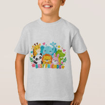 Mooie Safari Jungle Dieren Beste Vrienden Kids T-S
