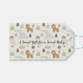 Mooie Safari Luipaard Patroon Baby Shower Favor Ge Cadeaulabel