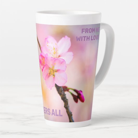 Mooie Sakura Cherry Blossom Latte Mok (Rechterhoek)