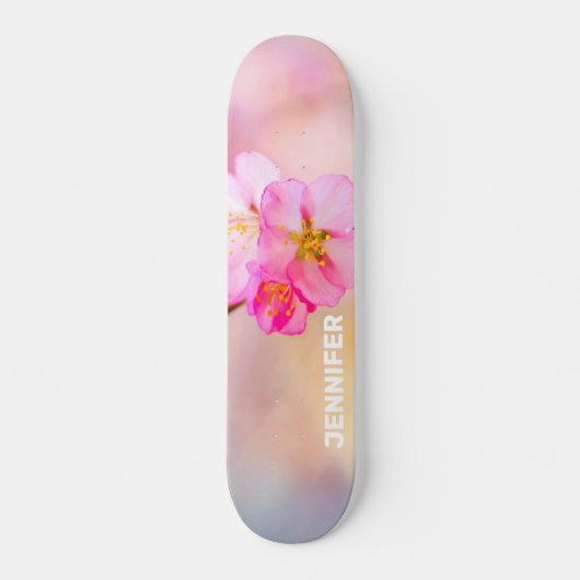 Mooie Sakura Cherry Blossom Persoonlijk Skateboard (Voorkant)