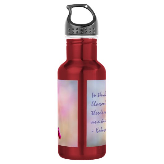 Mooie Sakura Cherry Blossom Waterfles (Achterkant)