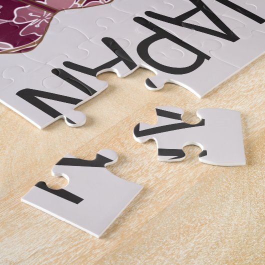 Mooie Sakura Fan Hand geïllustreerd Japan Legpuzzel (Zijkant)