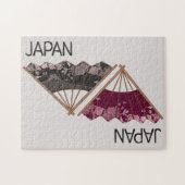 Mooie Sakura Fan Hand geïllustreerd Japan Legpuzzel (Horizontaal)