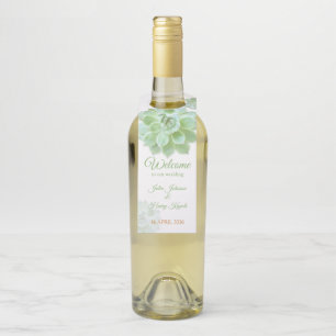 Mooie Salie Succulente Trouwdag Flessenhanger