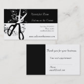 Mooie Salon Seamstress Zwart Wit Schaar Afsprakenkaartje (Voorkant / Achterkant)