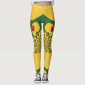 Mooie samba harst polka dot abstract design leggings (Voorkant)