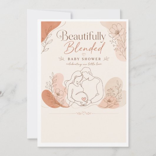 Mooie Samengestelde Uitnodiging Voor Baby Shower (Voorkant)