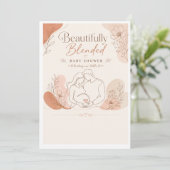 Mooie Samengestelde Uitnodiging Voor Baby Shower (Staand voorkant)