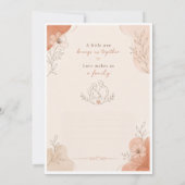 Mooie Samengestelde Uitnodiging Voor Baby Shower (Achterkant)