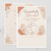 Mooie Samengestelde Uitnodiging Voor Baby Shower (Voorkant / Achterkant)