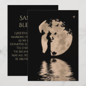 Mooie Samhain-zegen met Heks en Dieren (Voorkant / Achterkant)