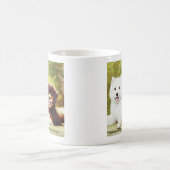 Mooie Samoyed en Engelse Shepherd Pups Koffiemok (Center)