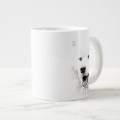 Mooie Samoyed-hondenkunst Grote Koffiekop (Voorkant rechts)