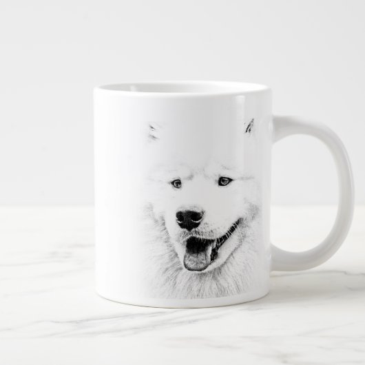 Mooie Samoyed-hondenkunst Grote Koffiekop (Rechts)