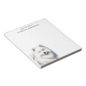 Mooie Samoyed van het bureau van Notitieblok (Schuin)