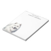 Mooie Samoyed van het bureau van Notitieblok (Linkerzijde)