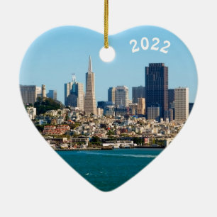 Mooie San Francisco, keramische hart ornament