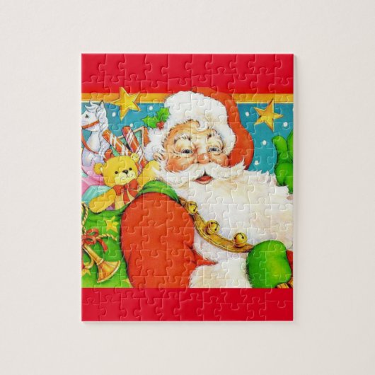 mooie santa claus puzzel legpuzzel (Verticaal)