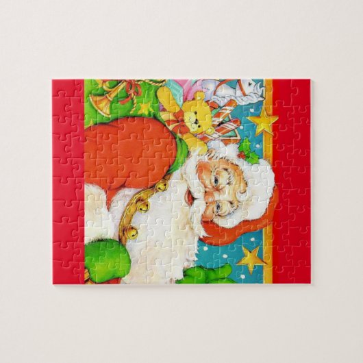 mooie santa claus puzzel legpuzzel (Horizontaal)