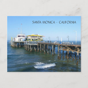 Mooie Santa Monica Pier Briefkaart! Briefkaart