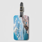 Mooie Santorini - Griekenland Bagagelabel (Voorkant (verticaal))