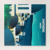 Mooie Santorini 's nachts Griekenland Legpuzzel (Horizontaal)