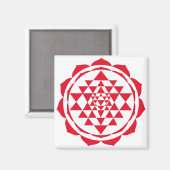 Mooie Saraswati Yantra voor groei en vrede Magneet (Voorkant / Achterkant)