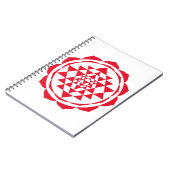 Mooie Saraswati Yantra voor groei en vrede Notitieboek (Linkerzijde)